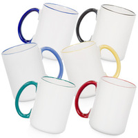 15 oz. Ceramic Mugs Rim and Handle NA coating