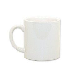 6 oz. White C-Handle Ceramic Mugs