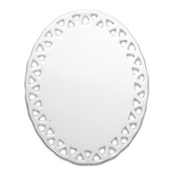 3" Oval Doily with Triangle Trim Ornament