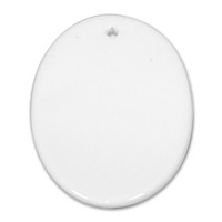 3" Oval Ornament with Hole