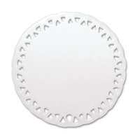 3.25" Round Doily Ornament with Triangle Lace