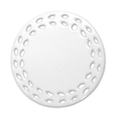 3" Round Doily Ornament w/ Leaf Trim100/case