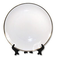 8.25" Coup Plate w/ Gold Trim36/case