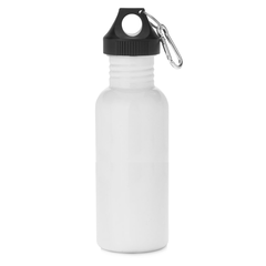 23618 20oz White Stainless Steel Sports Bottle