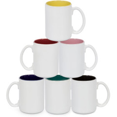 15 oz. Ceramic Mugs Two-Tone